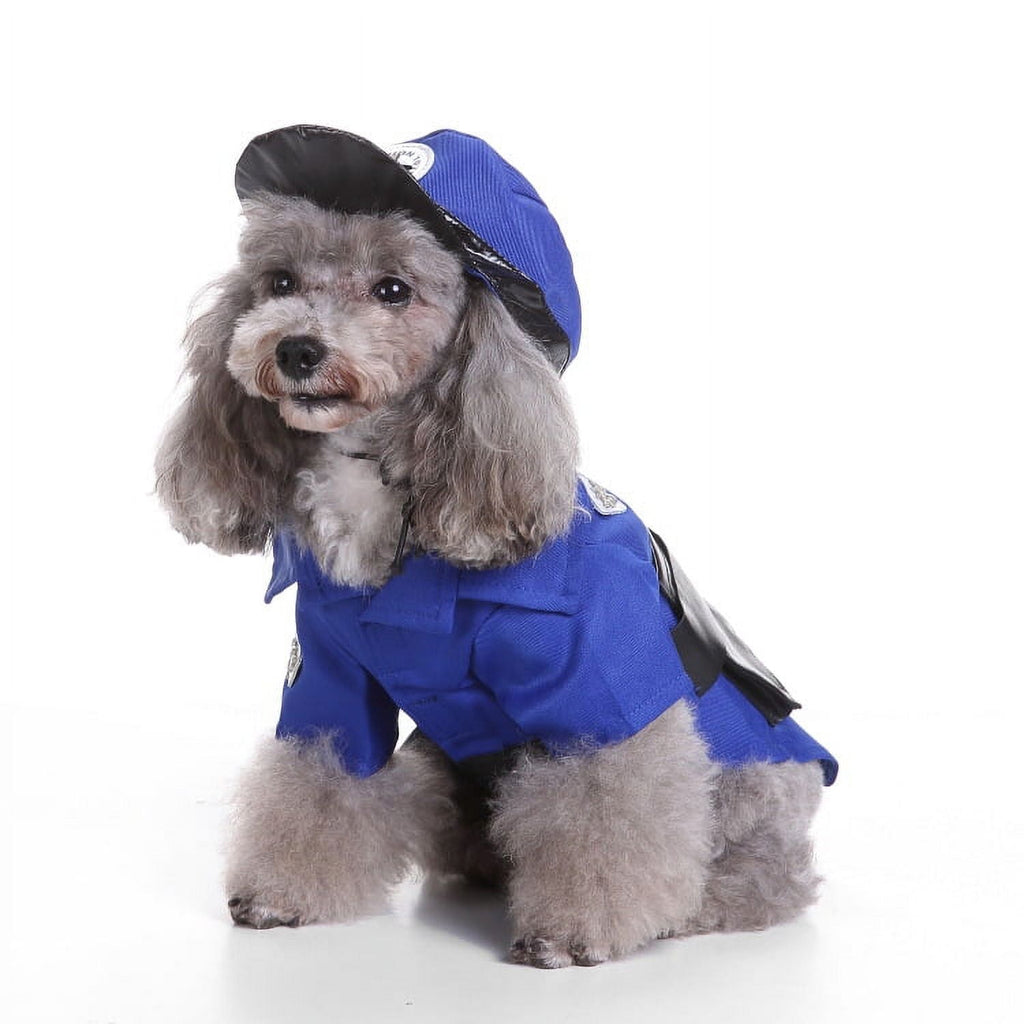 OZMI Halloween Cosplay Clothing Pet Police Costume Wear-resisting Dog Cat Police Uniform for All Kinds of Puppies M