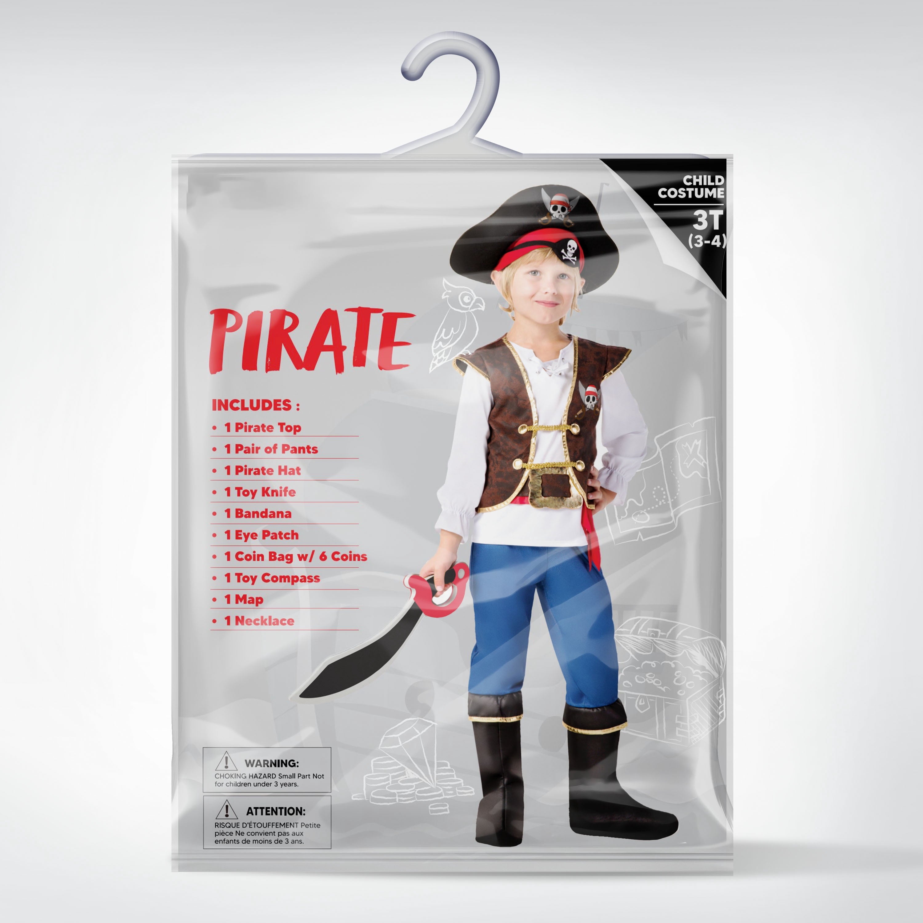 Joyfy Halloween Pirate Costume for Kids, Boys Pirate Costume Set, Pirate Accessories Costume for Toddler Themed Party Cosplay Dress Up