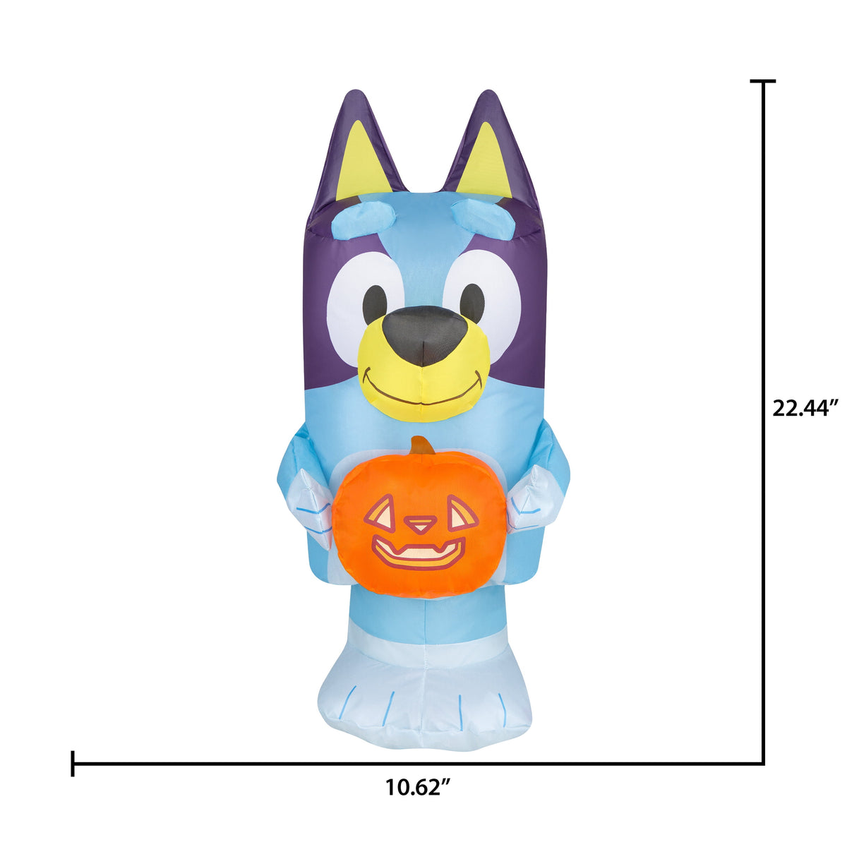 Halloween Airdorable Mini Yard Inflatables Bluey with Pumpkin 10.62 in x 14.56 in x 22.44 in 0.70 lb, Indoor/Outdoor Décor, by Gemmy