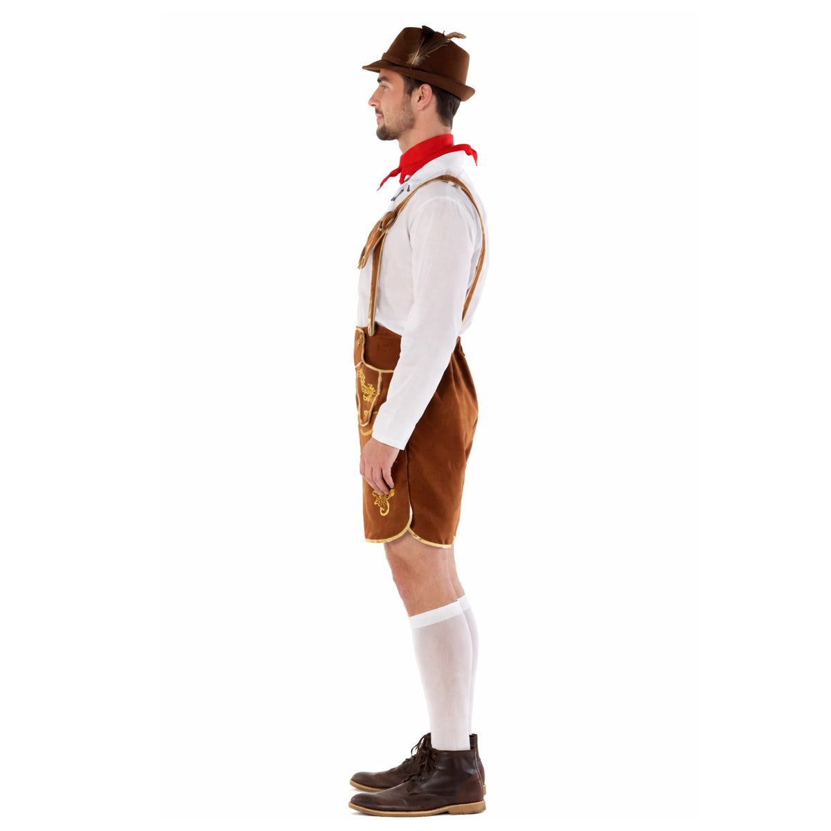Traditional Lederhosen Halloween Costume for Adults, Men's Size M (32/34), by Way to Celebrate