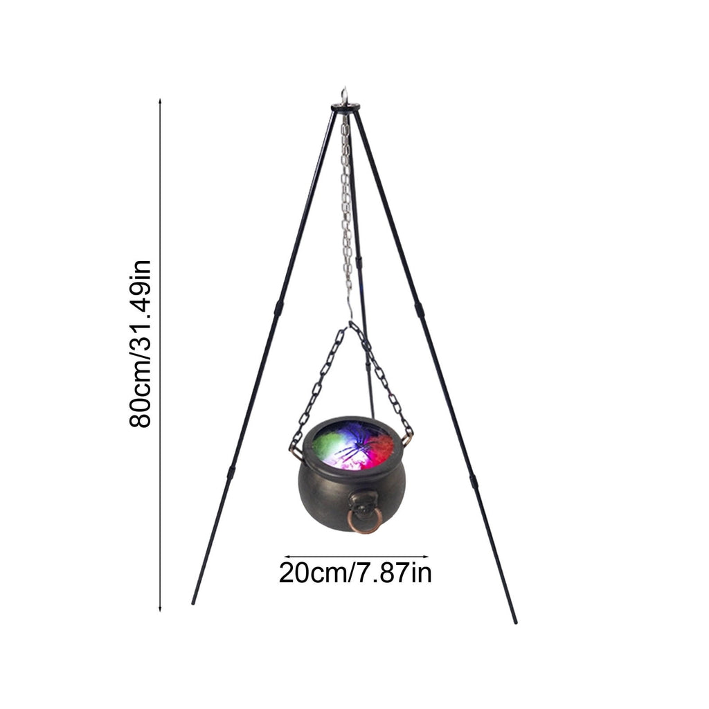 Muecwrye Halloween Decorations Outdoor, Halloween Clearance! Halloween Witches Cauldron with Lights, DIY Bubbling Cauldron Set Decor for Home Porch Outside, Halloween Party Supplies( Without Tripod)