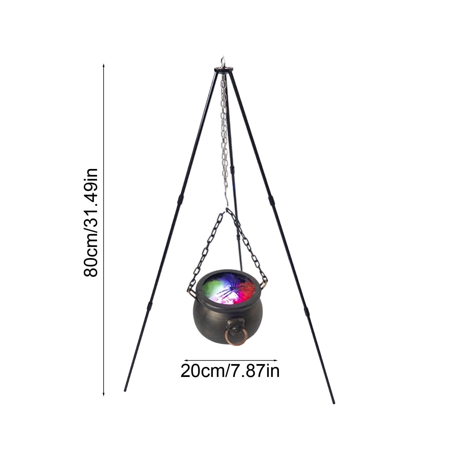 Muecwrye Halloween Decorations Outdoor, Halloween Clearance! Halloween Witches Cauldron with Lights, DIY Bubbling Cauldron Set Decor for Home Porch Outside, Halloween Party Supplies( Without Tripod)