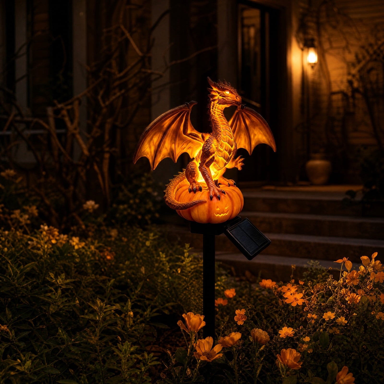 Halloween Witch Cauldron Garden Stake Lights, 2.7Ft LED Color Waterfall-Style Light Flow Flying Witch Garden Stake, Waterproof Weather Resistant Projector Lights for Outdoor Yard, Lawn, Pathway