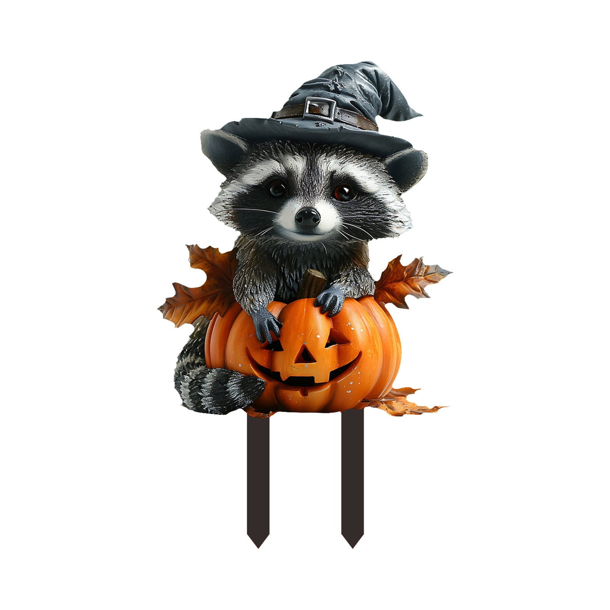 BGZLEU Raccoon Halloween Yard Decorations Stakes, Stacked Pumpkins Halloween Outdoor Decorations, Pumpkin for Halloween Outdoor Lawn Patio Pathway Decor, Halloween Garden Sculpture Ornament