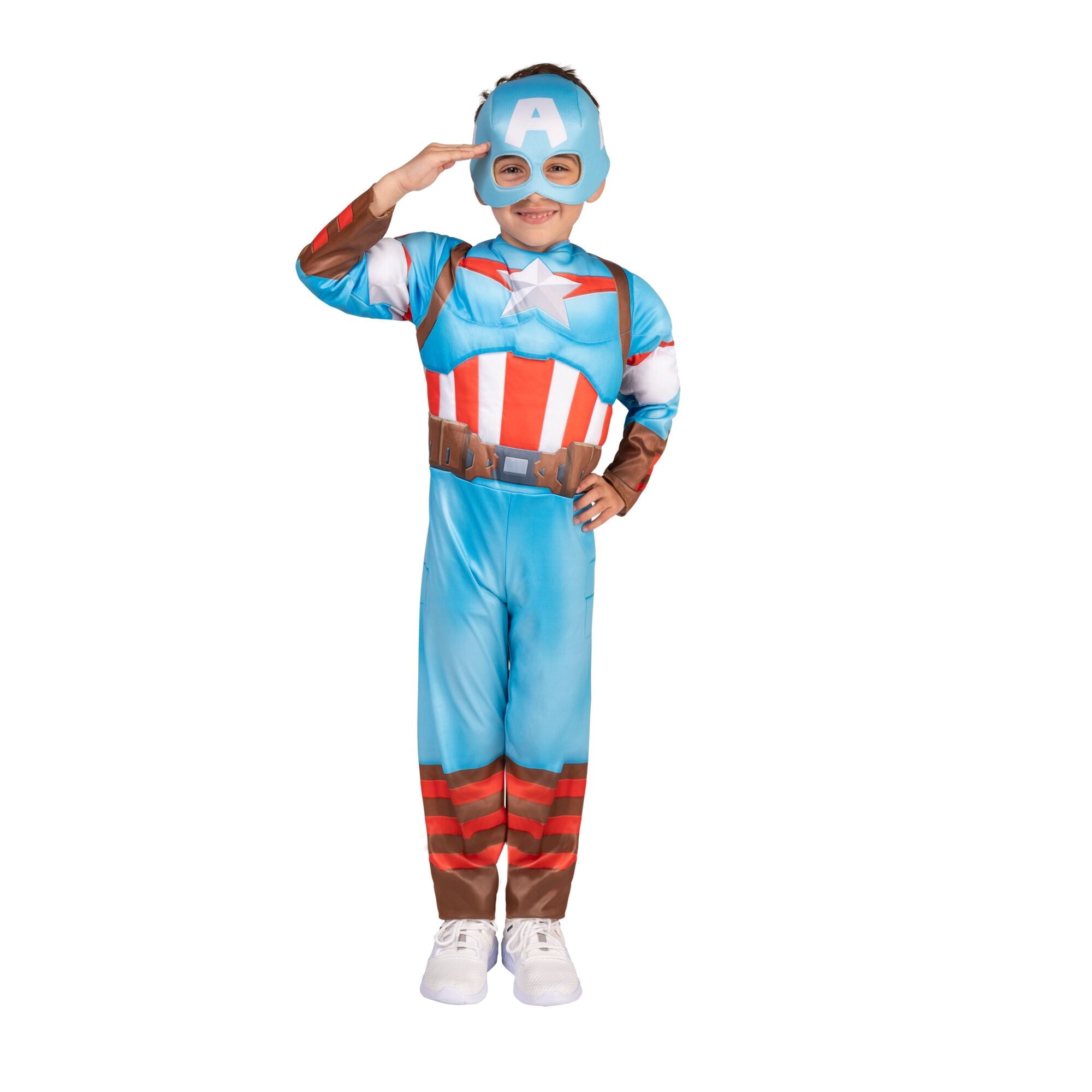 Marvel's Captain America Halloween Costume for Toddler, Size 2T, by Jazwares