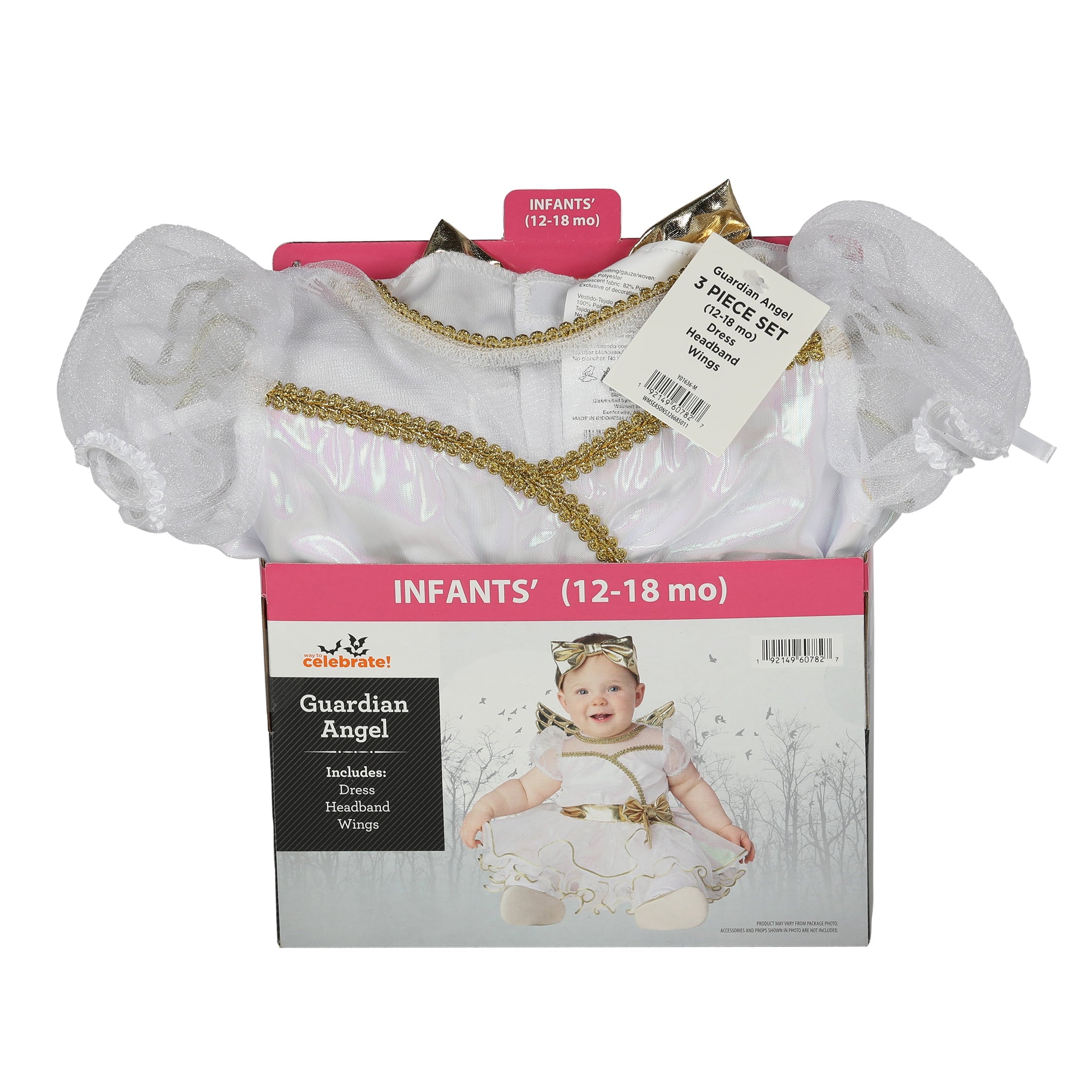 Angel Halloween Costume for Infant, Size 12-18M, by Way to Celebrate