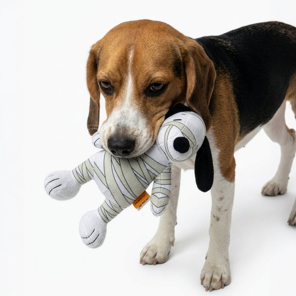 Disney Halloween Dog Toy, Nightmare before Christmas, Zero, Plush, Squeaky, Black & White, 8.66"