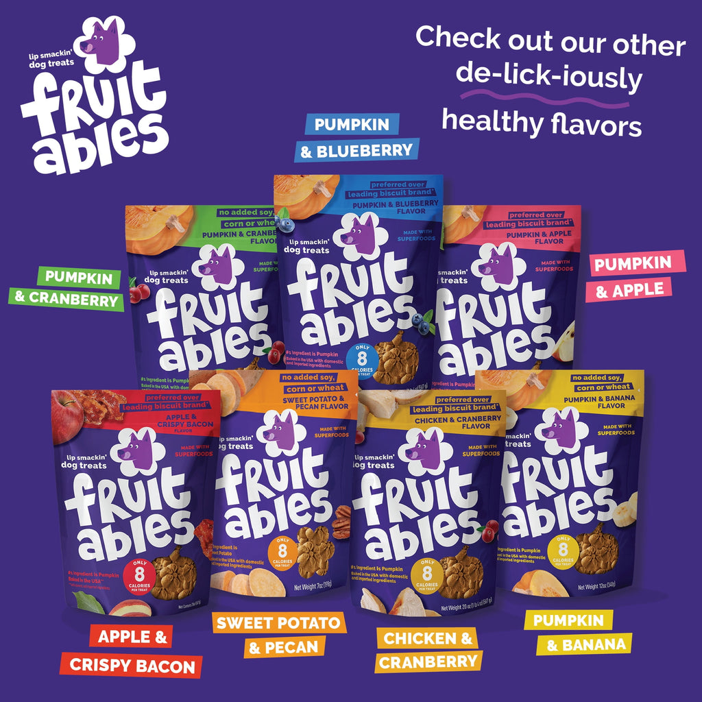 Fruitables Baked Pumpkin & Blueberry Flavor Treats for Dogs - 7 oz