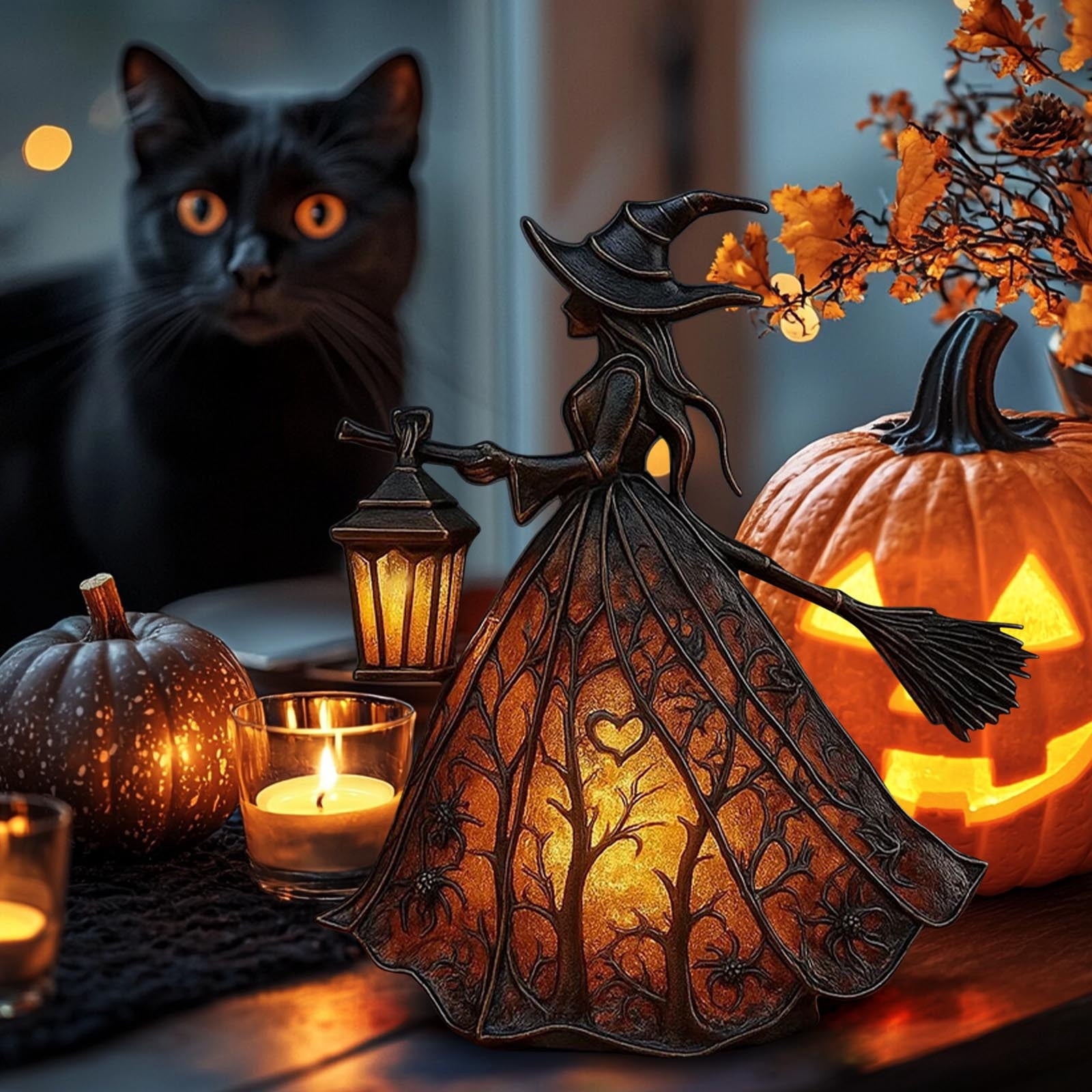 YZEGDCH Halloween 3D Ghost Campfire Flickering Night Light 2 Funny Roasting Marshmallows at Campfire LED Electric Faux Flameless Campfire Nightlight Funny Halloween Decor