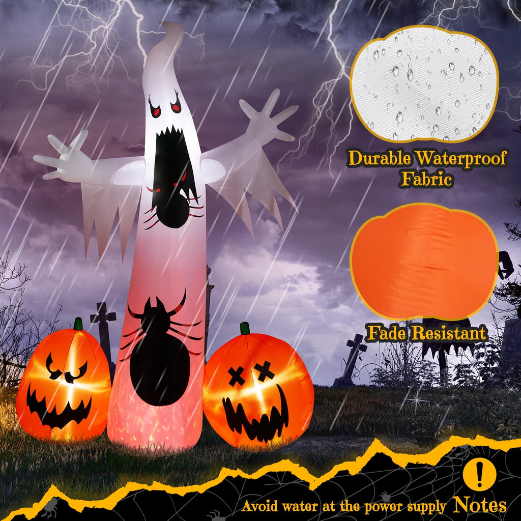 Zimtown 12 FT Halloween Inflatables Ghost Pumpkin Outdoor Halloween Decoration