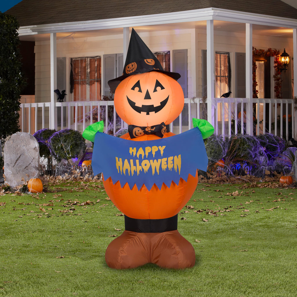 48 Inch Crawling Jack o' Lantern Monster for Halloween by Airblown Inflatables