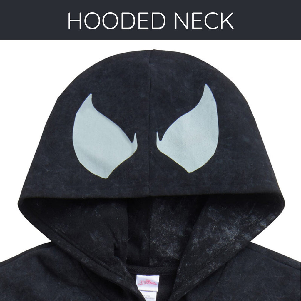 Marvel Spider-Man Little Boys' Cosplay Fleece Zip-Up Hoodie Miles Morales Black