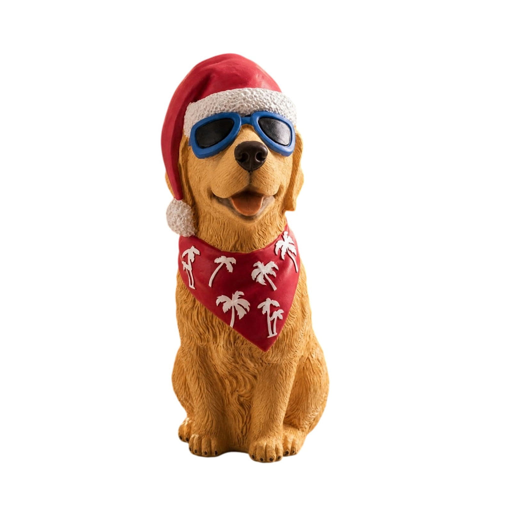 Clearance! Christmas Golden Retriever Statue with LED Lights, Cute Dog Holding Puppy Figurine, Christmas Decoration Indoor Outdoor, Gift for Kiddo Adults