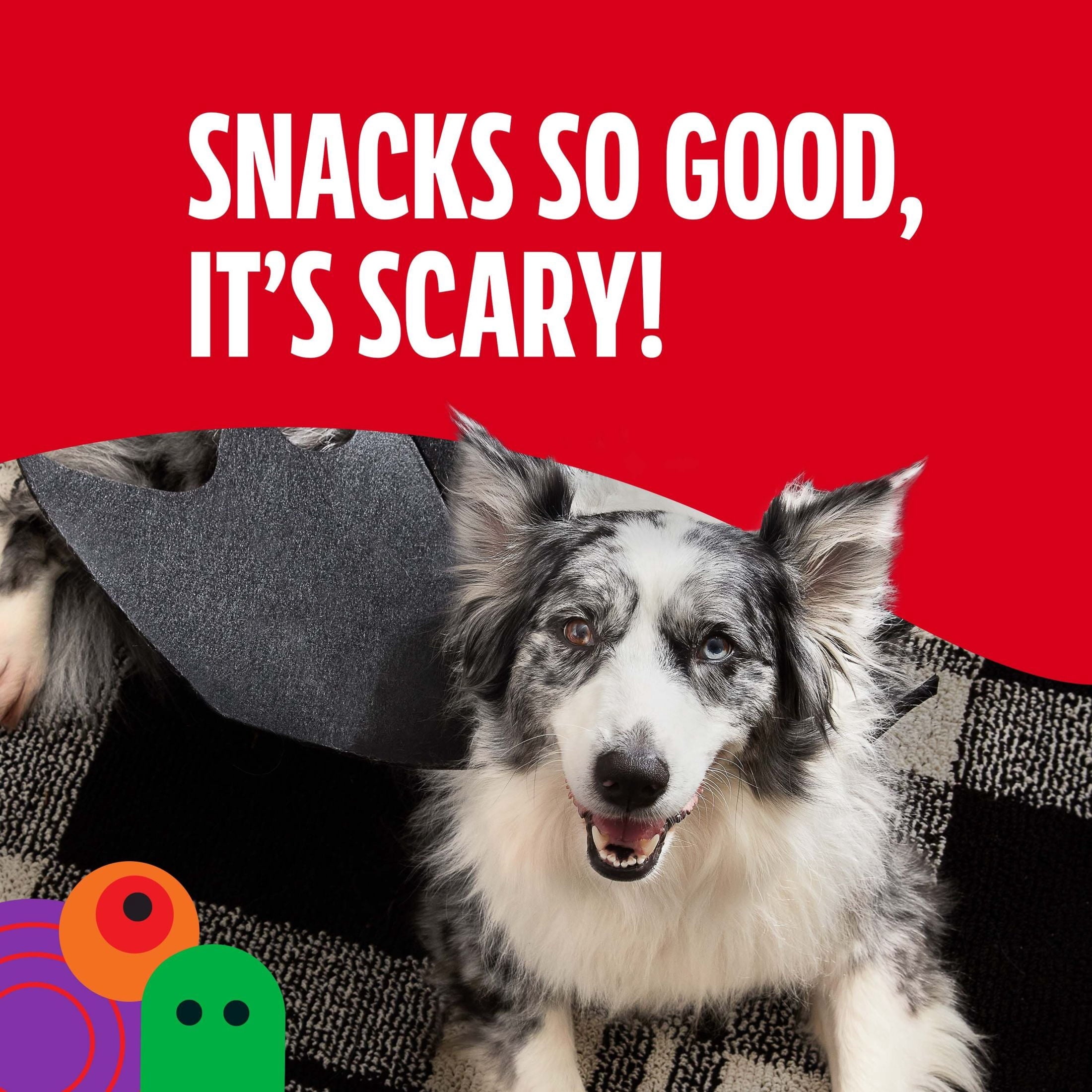 Milk Bone Soft & Chewy Mini’s Graveyard Bones, Halloween Dog Treats, Beef & Filet Mignon Recipe, 3.7 oz Bag