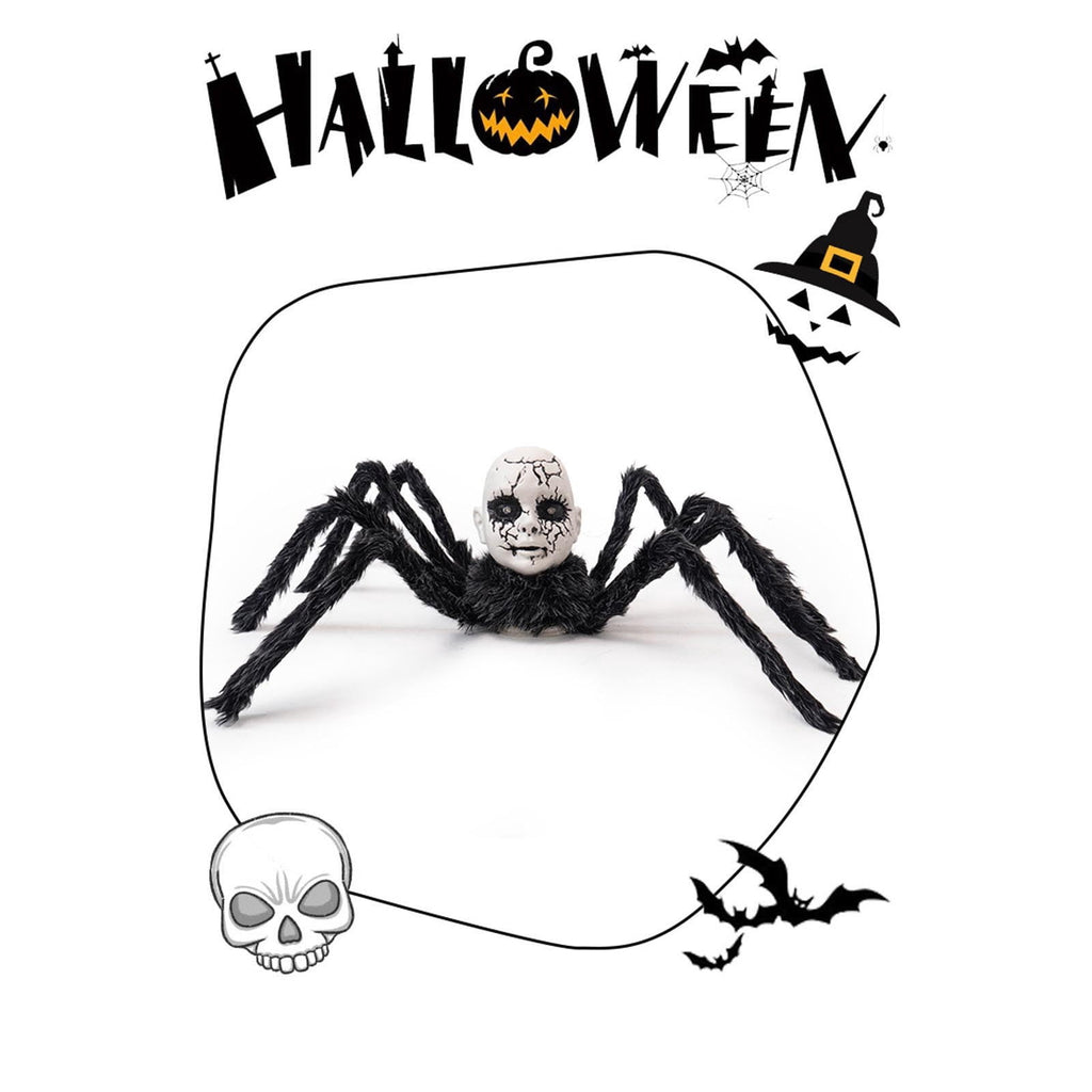 Halloween Electric Spider Toy - Voice-Activated Walking Doll with Glowing, Animated Halloween Prop for Indoor/Outdoor Haunted Houses