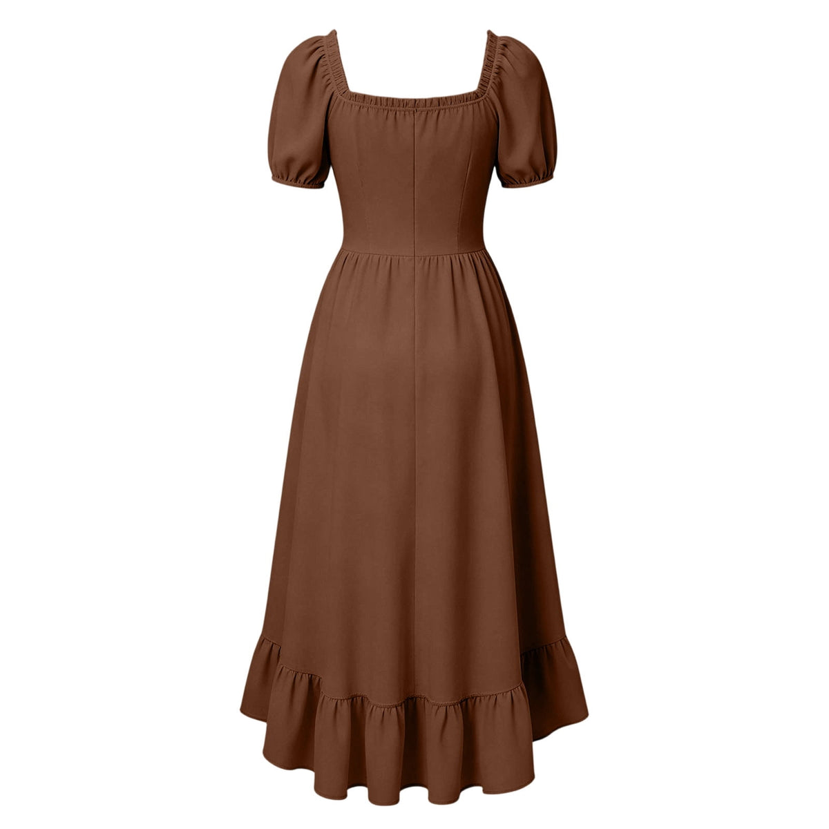 Gothic Dresses for Women Medieval Renaissance Halloween Costume Lace Up Corset High Low Ruffle Hem Square Neck Vintage Gown
