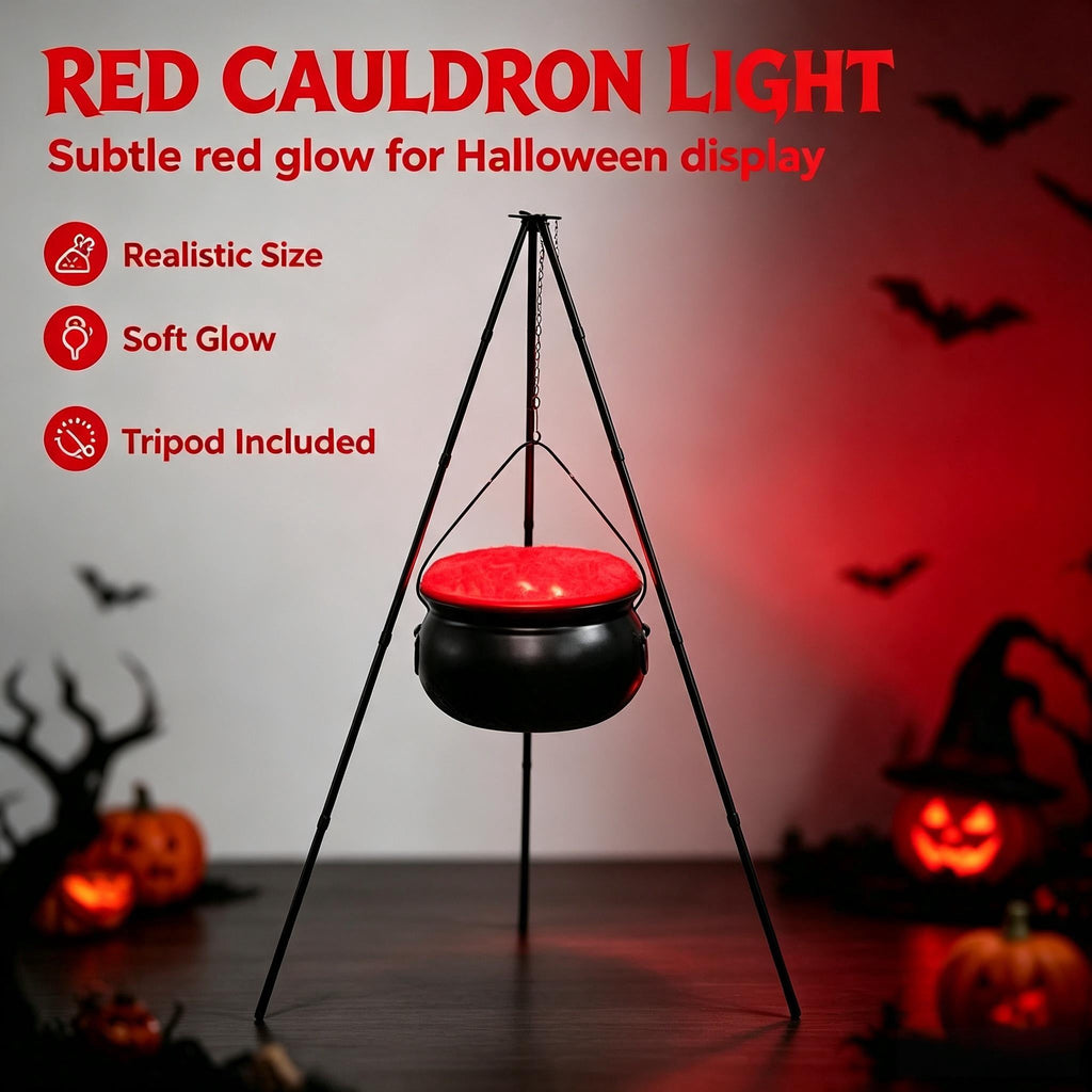 Muecwrye Halloween Decorations Outdoor, Halloween Clearance! Halloween Witches Cauldron with Lights, DIY Bubbling Cauldron Set Decor for Home Porch Outside, Halloween Party Supplies( Without Tripod)