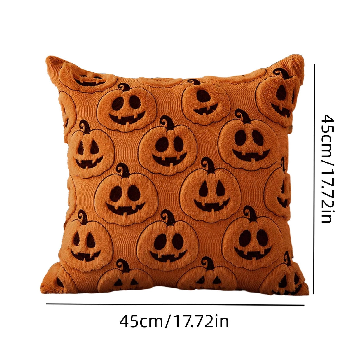 Halloween Ghost Reading Book Throw Pillow Cover, Spooky Library Bookshelf Skull Candlestick Decorative Pillowcase, Retro Halloween Cushion Cover