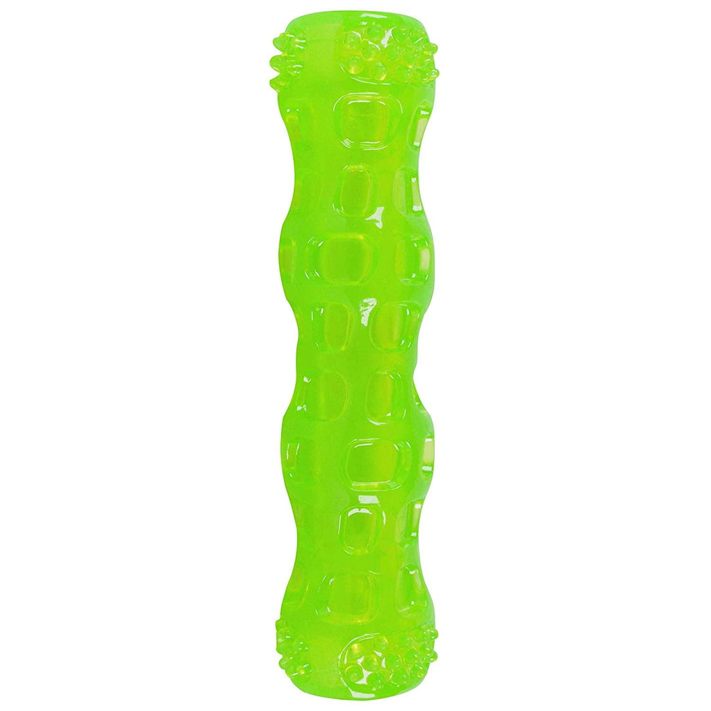 Hyper Pet Dura-Squeaks Durable Non-Toxic TPR Bouncing Super Squeaky Dog Toy, Stick, Green