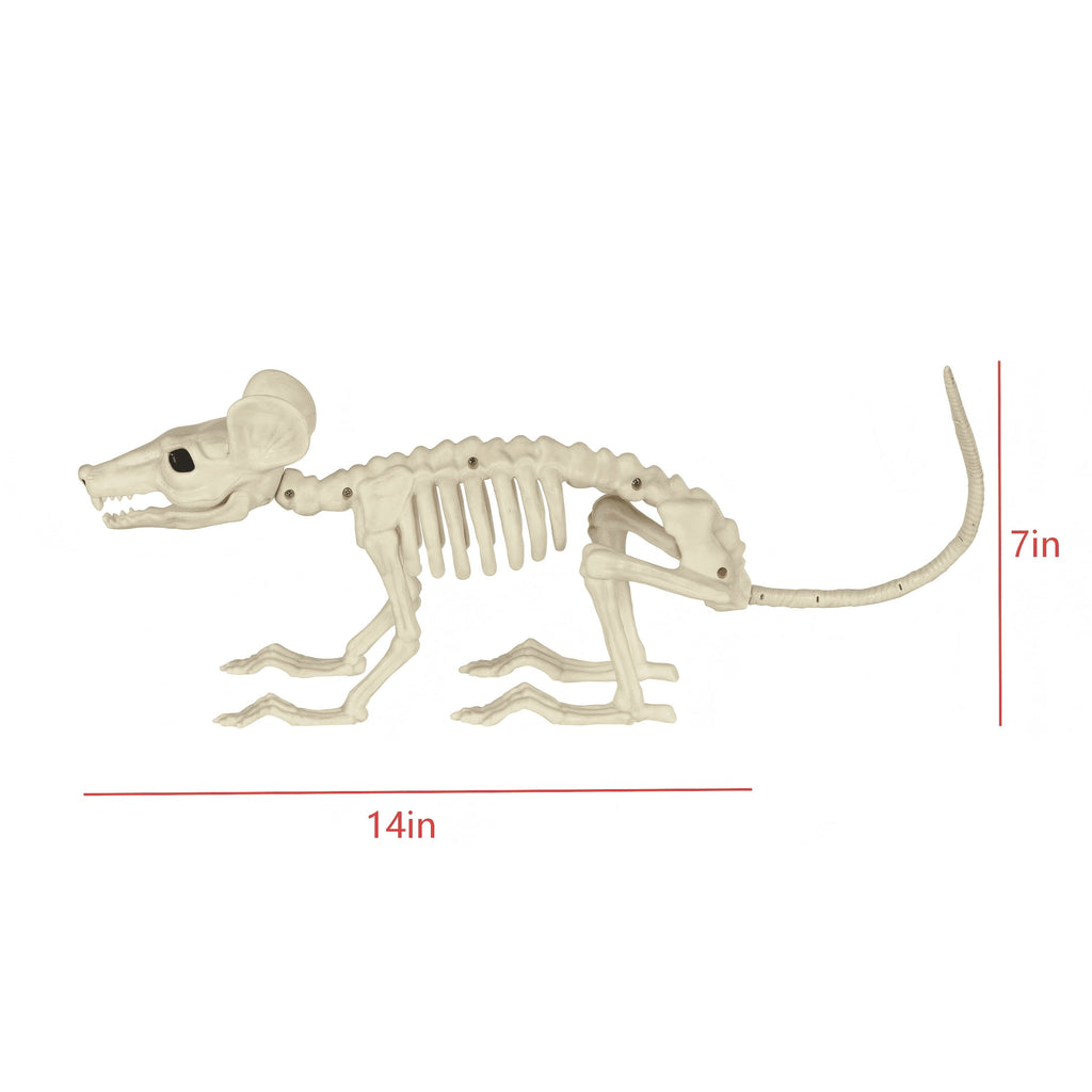 Faux Skeleton Rat Decoration, 7", Halloween by Way To Celebrate