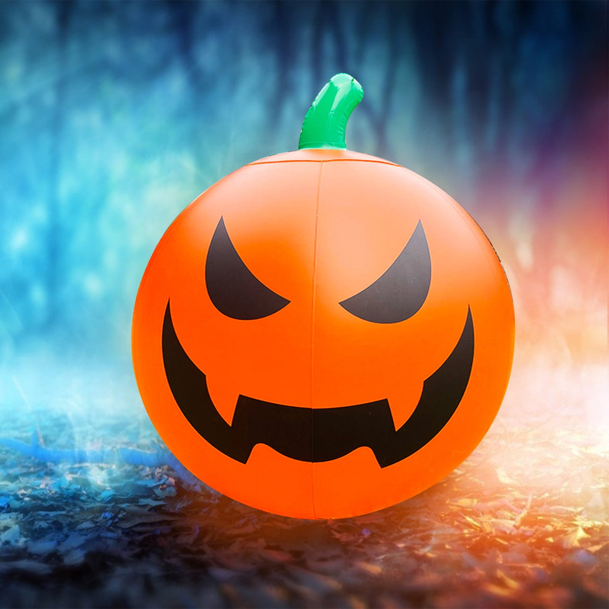 Sruoe Halloween Remote Control Luminous Inflatable Lantern Ball, 23.58In LED Color Changing Inflatable Ball Ornament for Patio Wall Tree Indoor Outdoor Party Decoration Halloween Inflatables