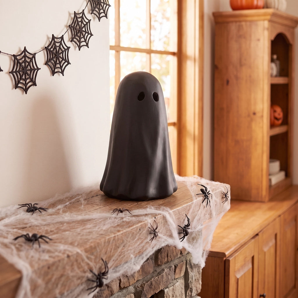 Paper Mache Ghost Decoration, White, 11", Halloween by Way To Celebrate