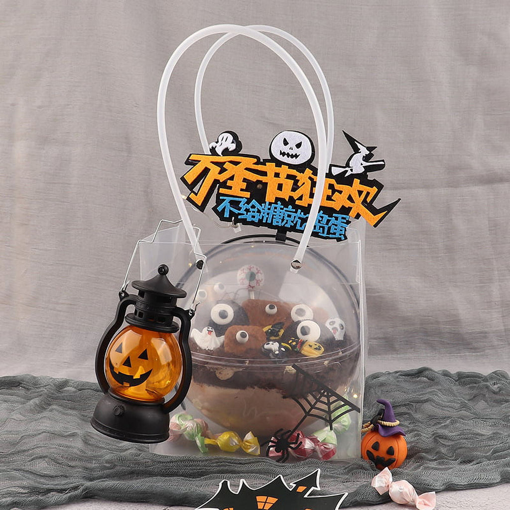 Halloween LED Lantern Lights 3-Packs , Small Vintage Style Flameless Lantern Decorative ，Lamp for Halloween Home Indoor Outdoor Bar Decoration