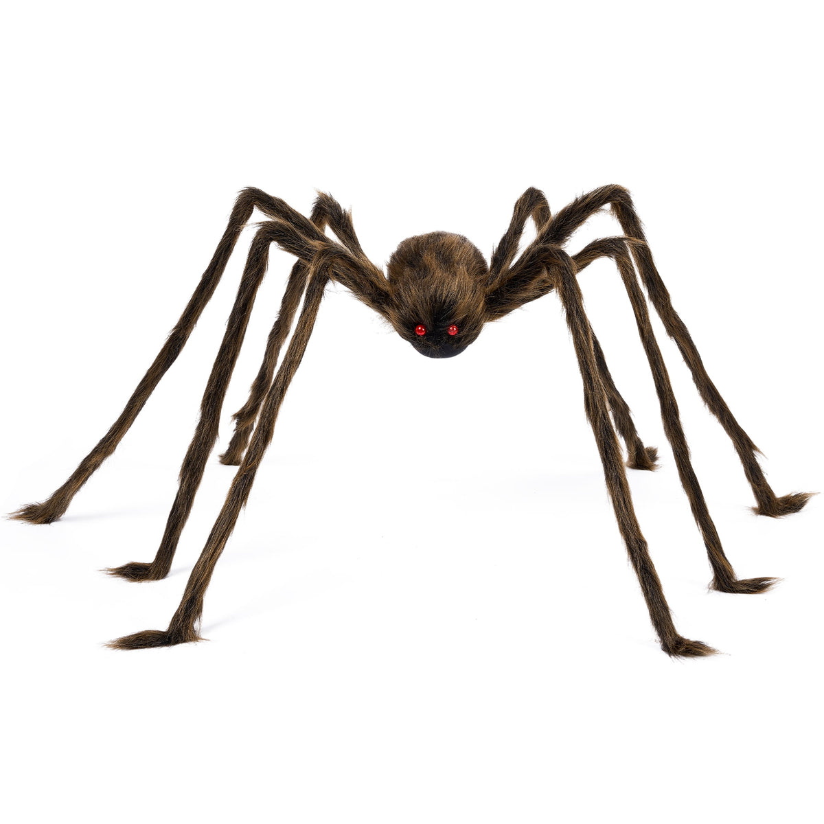 Joyfy 5 ft Scary Giant Spider Halloween Decorations Outdoor,Poseable Spider Lifelike Hairy Prop for Yard,Haunted House,Tree or Porch Party Decorations,Black