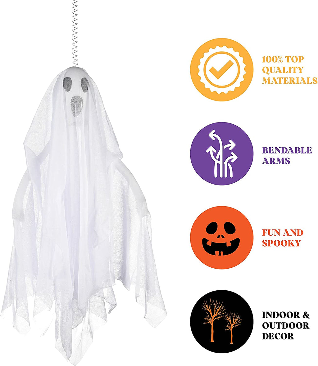 Happiwiz Yard Inflatable, Halloween Hanging Ghosts, 24", 2 Count