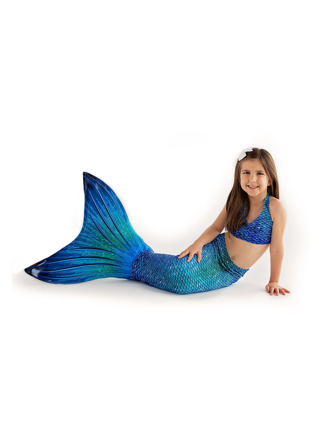 Sun Tail Mermaid Blue Lagoon Tail Skin, Size Child Extra Large (Monofin Not included) for Girls