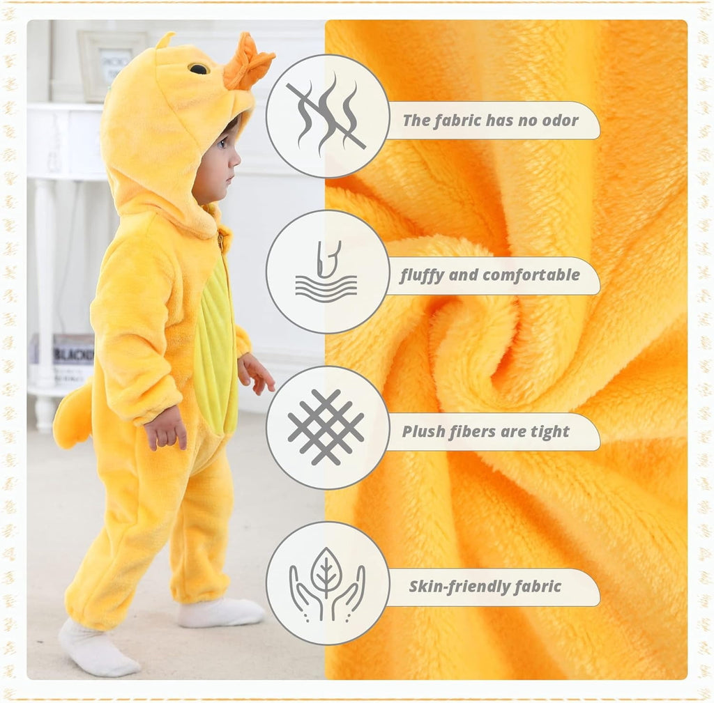 WIBACKER 0-3T Unisex Baby Animal Costume Winter Autumn Flannel Hooded Romper Christmas and Halloween Panda Cosplay Jumpsuit