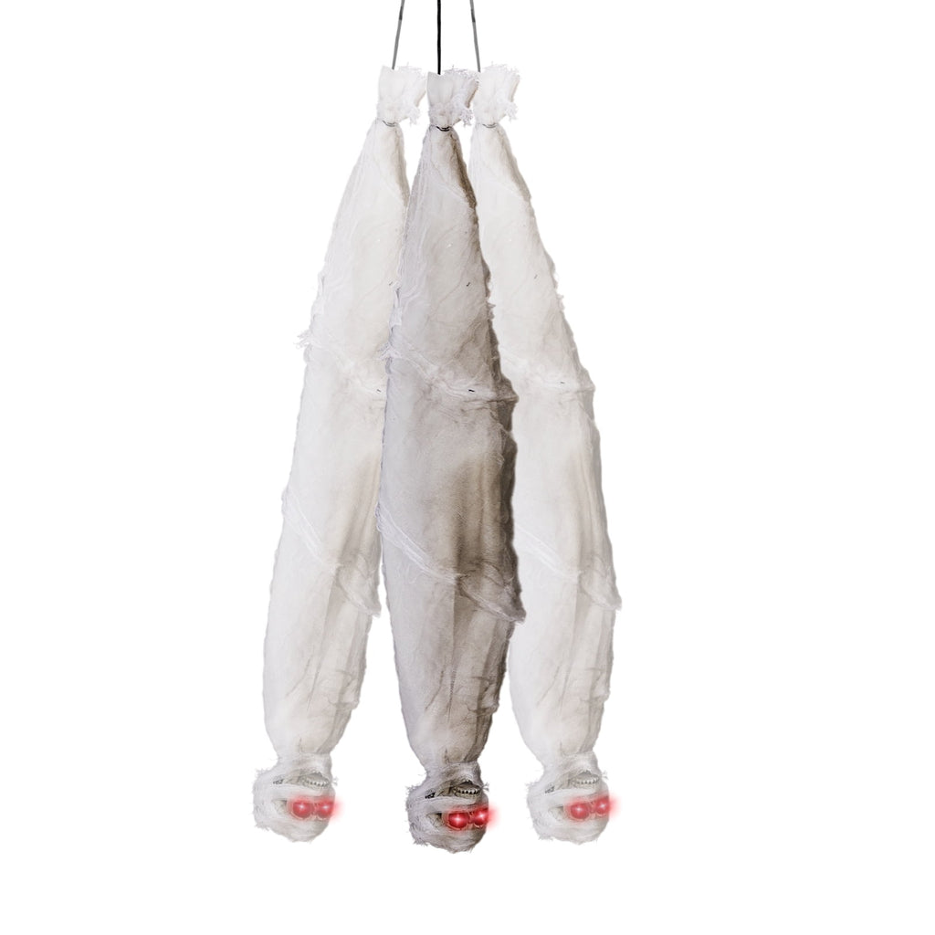 Ktaxon 3ft Hanging Zombie Animated Halloween Decoration Creepy Mummy Halloween w/ Pre-Recorded Screaming, LED Eyes