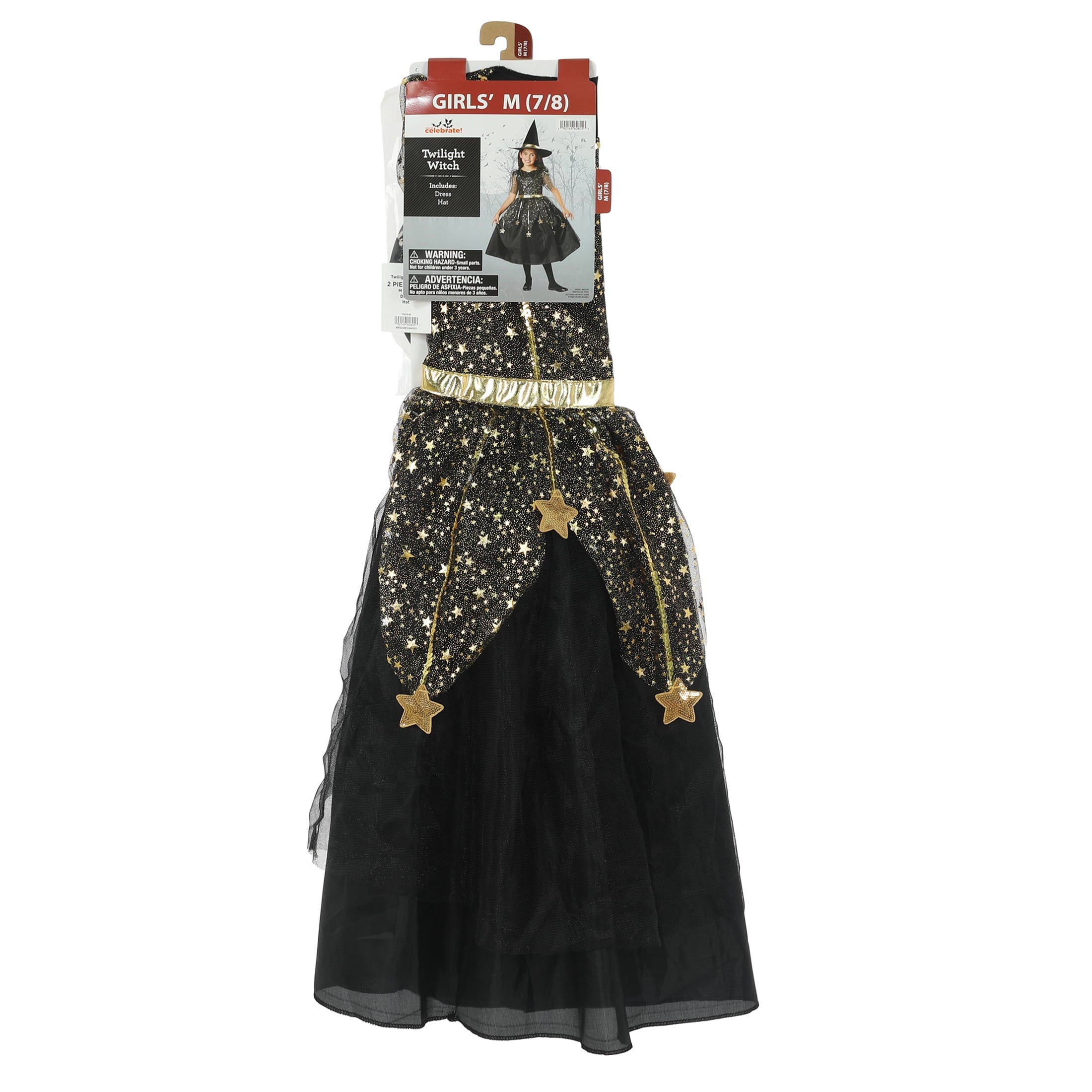 Twilight Witch Halloween Costume for Children, Girls' Size M (7/8), by Way to Celebrate