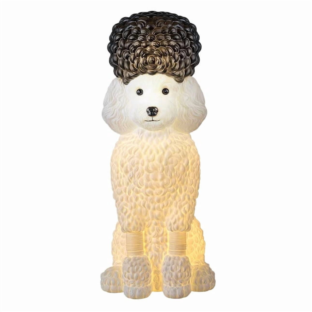 Halloween Dog Greeter - Frenchie 7.9in Resin Witch Dog with Light-Up Pumpkin, Spooky Fall Decor, Indoor Outdoor Tabletop Decoration