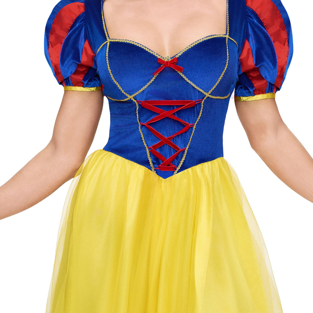 Joyfy Women Princess Costume, Green Dress Fairy for Halloween Costume Party Dress up Role Play M-XXL