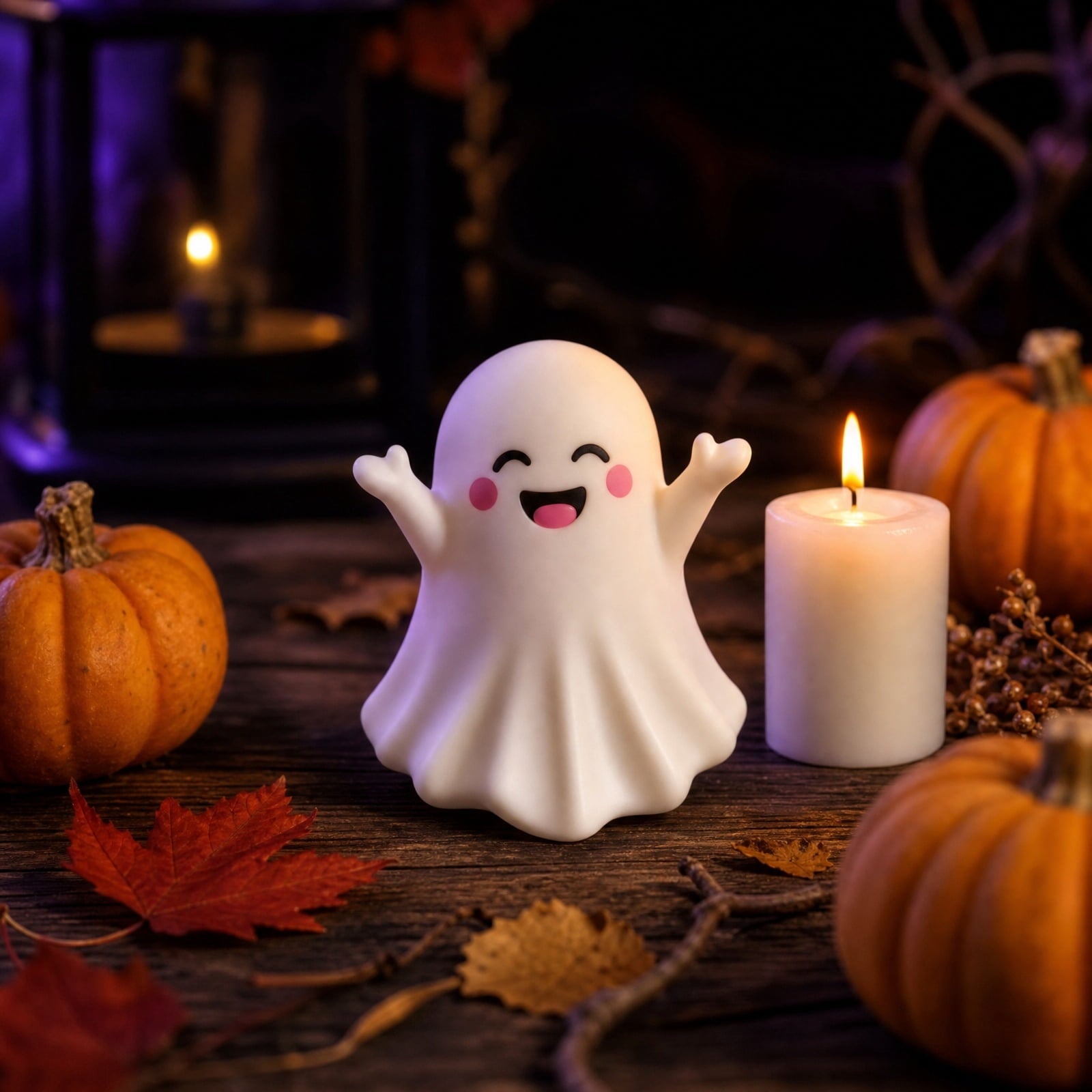 Halloween Decorations, Ghost Resin Crafts Ornaments, Alloween Decoration for Porch Yard Patio Indoor Decor Fall Autumn Home Shelf Mantel Ornament
