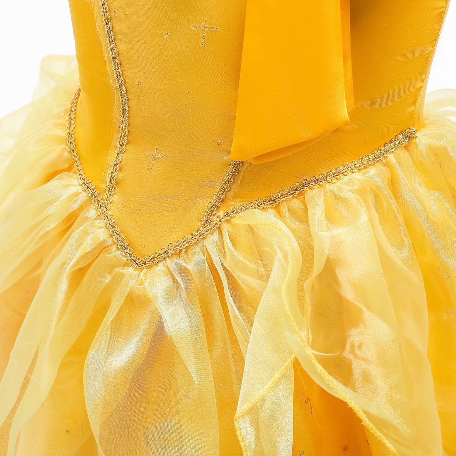 HAWEE Princess Dress up Birthday Party Fairy Yellow Costume for Toddler Girls