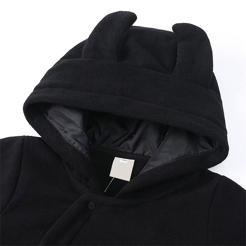 WIBACKER My First Halloween Bat Costume 0-24M Newborn Infant Baby Girl Boys' Hooded Jumpsuit Fleece Bat Romper