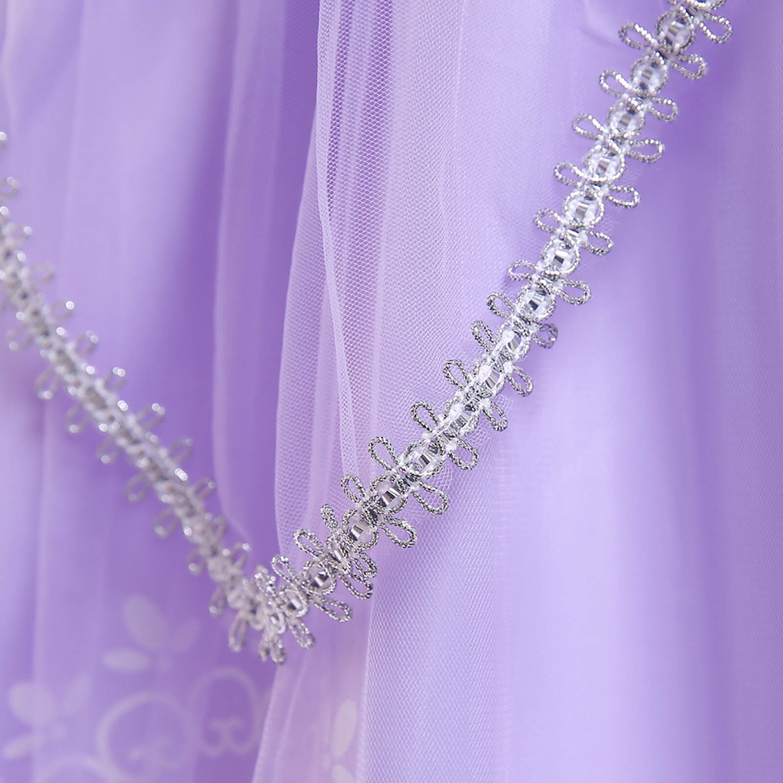 HAWEE Princess Dress Girls Purple Costume Halloween Puff Sleeve Princess Dress for Party