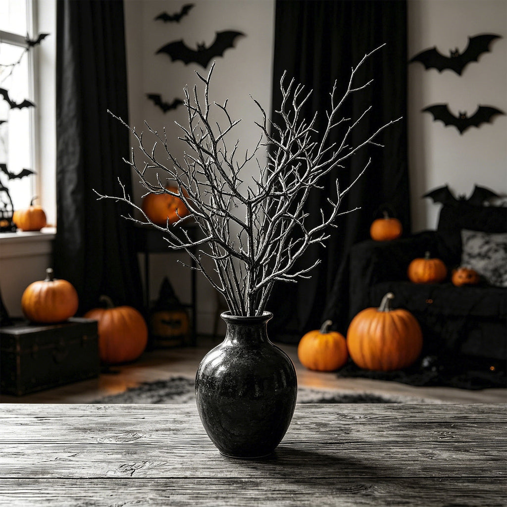 SCNOR Artificial Fall Floral Pick with Pumpkin Maple Leaf Sunflower, Halloween Thanksgiving Table Centerpiece for Home Decor