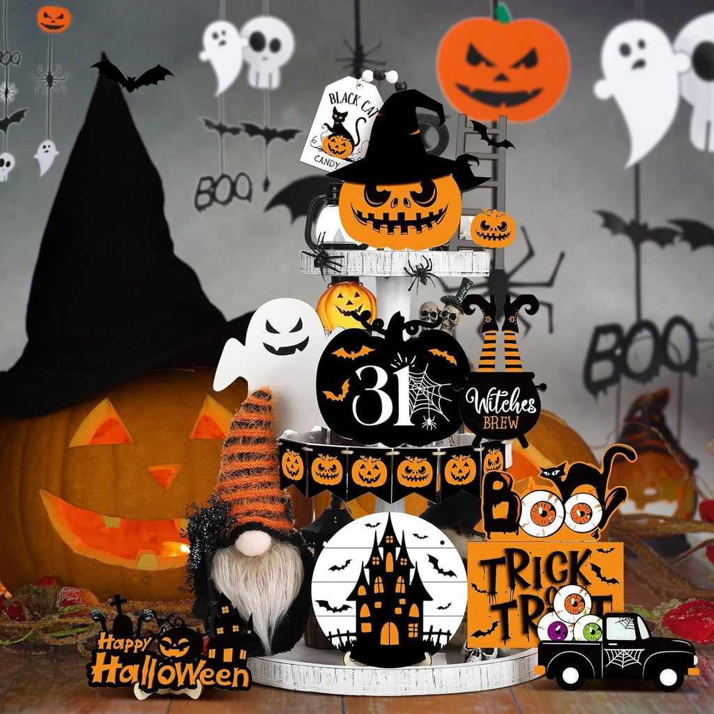 SUSHANG Halloween Pumpkin Party Decorations Hanging Luminous Pumpkin Shaped Hanging Decoration 3.8 Ft Animated Talking Pumpkin with Rotatable Head Light Up Eyes Outdoor Decor