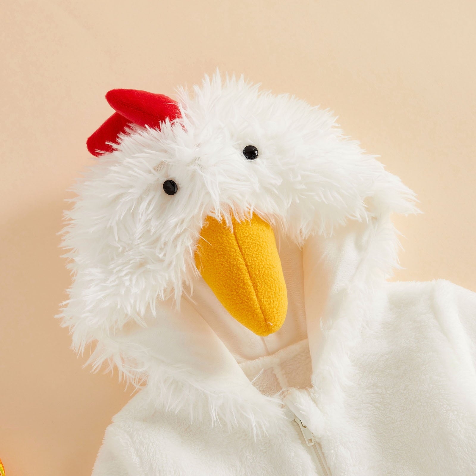 RUINIXCW Toddler Baby Girl Boy Halloween Chick Costume Cosplay Outfit Infant Fall Winter Clothes Snowsuit Fleece Jumpsuit Long Sleeve Hooded Romper