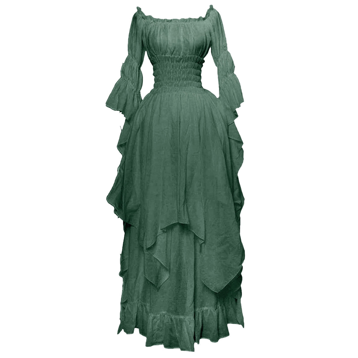 LYXSSBYX Maxi Dresses for Women Women's Long Sleeve Neck Dress Floor Length Cosplay Dress Plus Size Dress