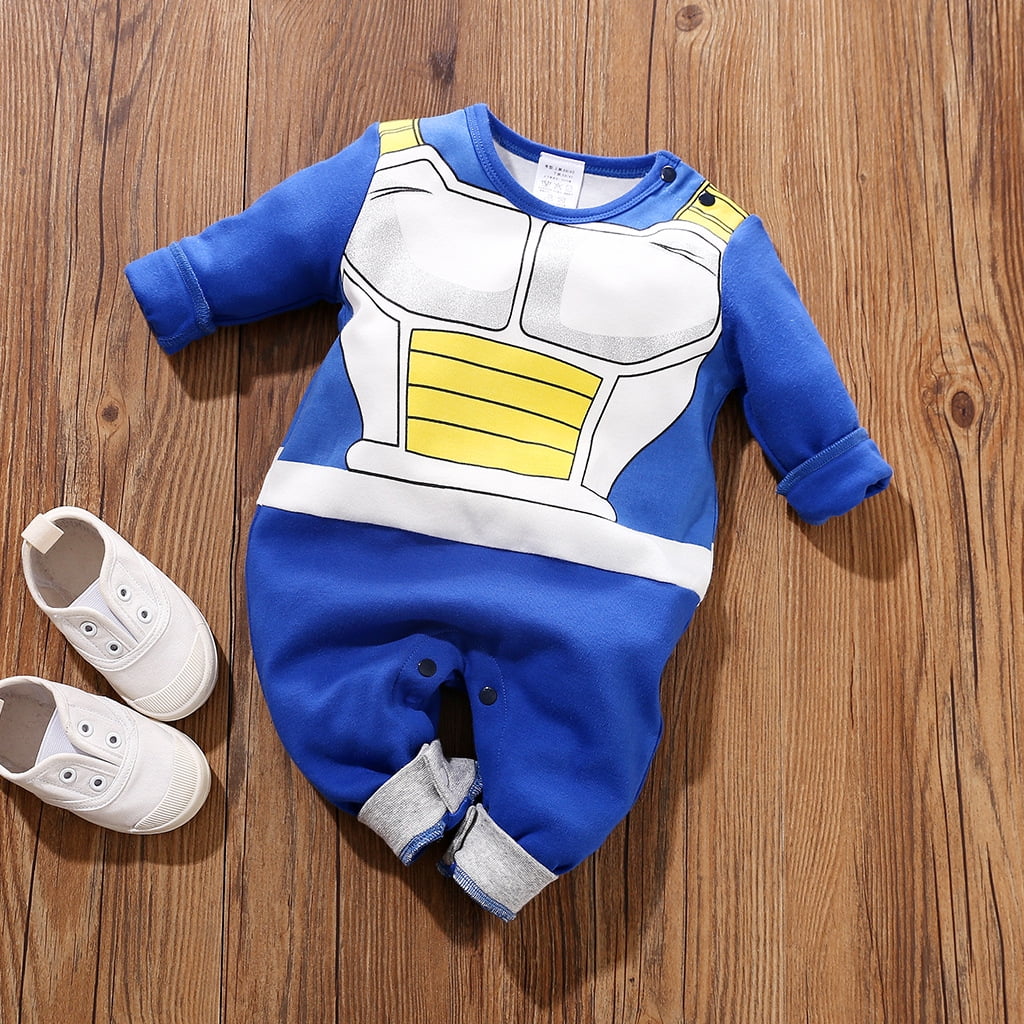 WIBACKER Baby Infant Boy Armor Printed Outfits 100% Cotton Newborn Boy Cosplay Party Jumpsuit Halloween Christmas Rompers