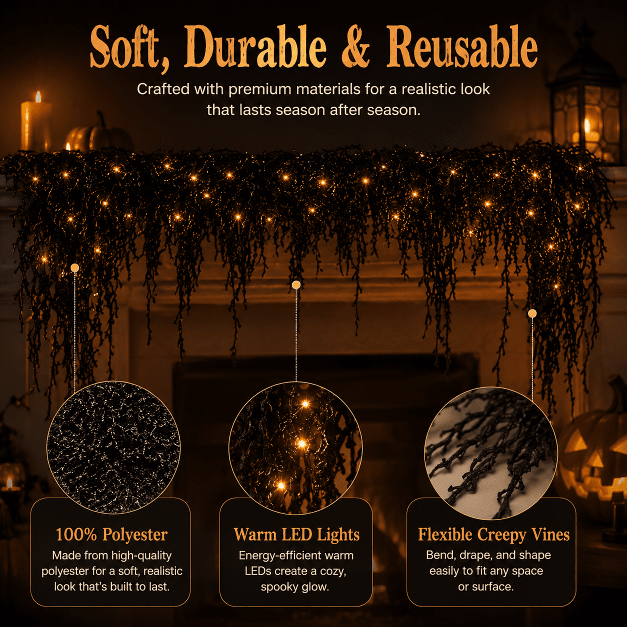 Diceymbol Halloween Decorations and Fall Decor, Halloween Venue Decoration Ghost Props LED Illuminated Ghost Decorations for Tabletop, Mantel, Shelf Indoor Outdoor 9.05 inch