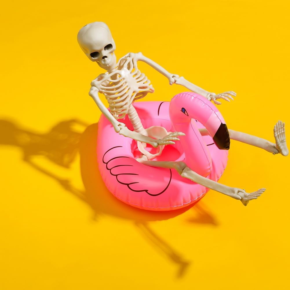 Ayieyill 2pcs Skeleton and Dog Skeleton Halloween Decorations Posable Skeletons Halloween Decorations Indoor Outdoor