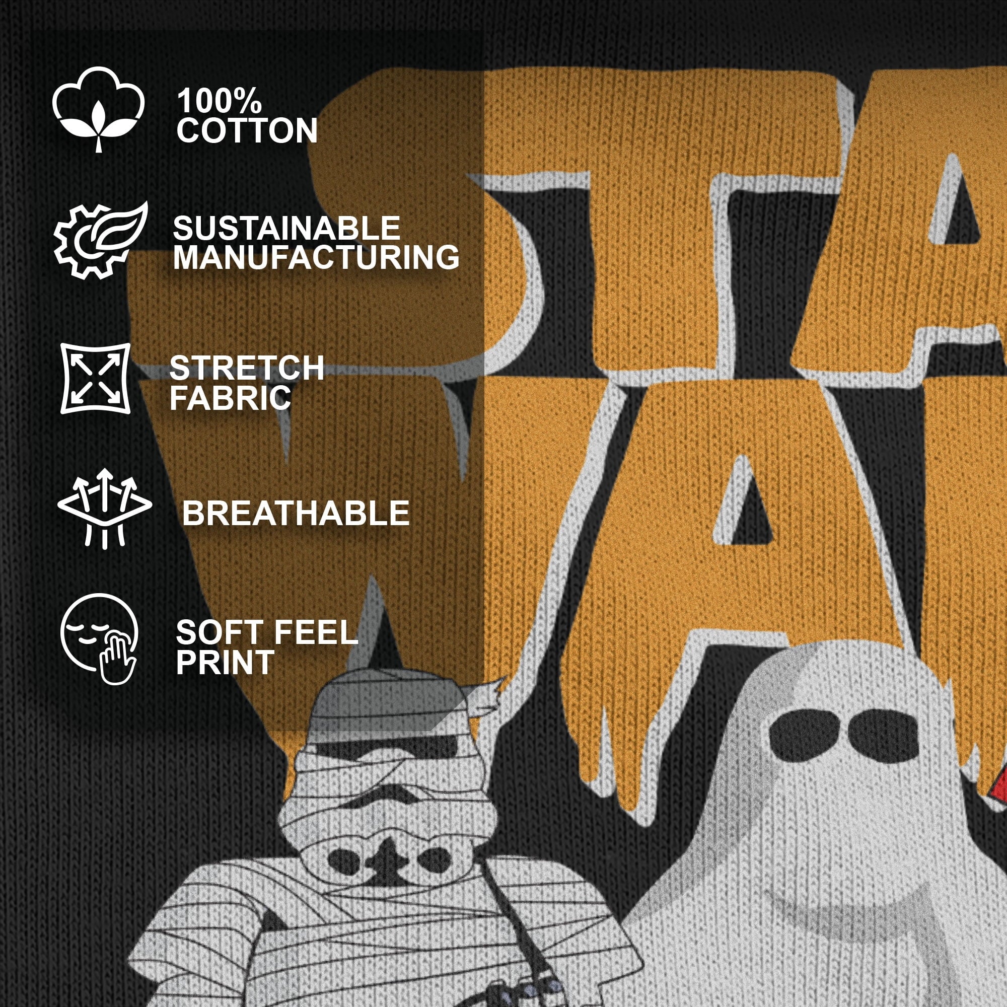 Men's Star Wars Trio Costumes Halloween Logo Tee Color: Black Size: L