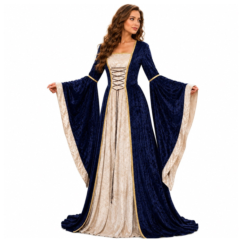Witch Dress for Women Costume Halloween Vampire Dress 2026 Gothic Witch Costume Women Renaissance Medieval Velvet Outfit Cosplay Party White S