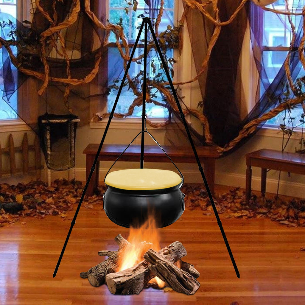 Muecwrye Halloween Decorations Outdoor, Halloween Clearance! Halloween Witches Cauldron with Lights, DIY Bubbling Cauldron Set Decor for Home Porch Outside, Halloween Party Supplies( Without Tripod)