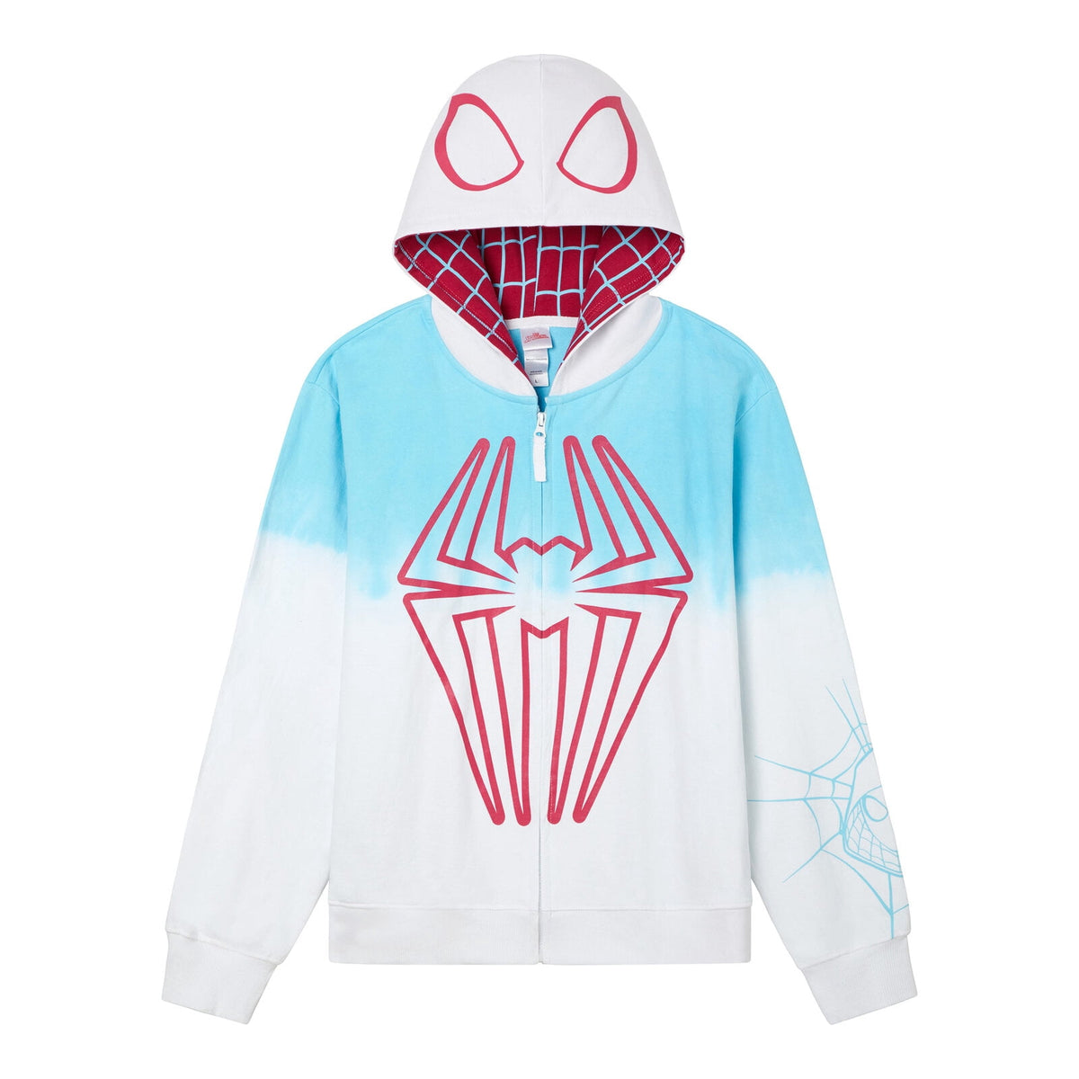 Marvel Spider-Man Adult Men or Women Cosplay Fleece Zip-Up Hoodie Miles Morales Charcoal
